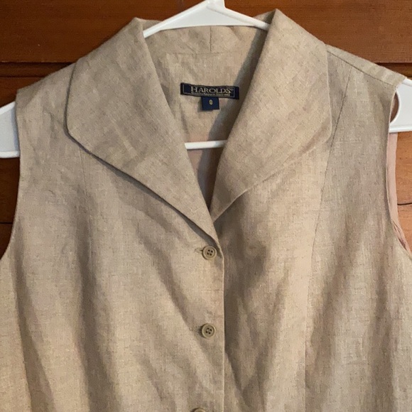 Vintage Harolds women’s beige linen blouse - Picture 2 of 2